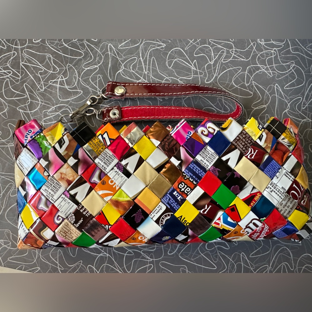 Colorful Woven Women's Bag Upcycled